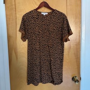 Emerson Fry Leopard Print Dress Sz S